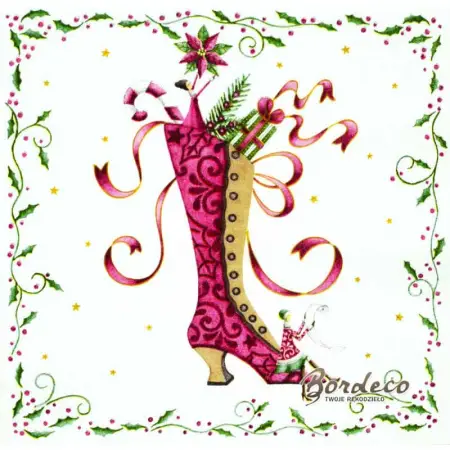 Serwetka do decoupage damski kozaczek 33x33 HOME Unikat